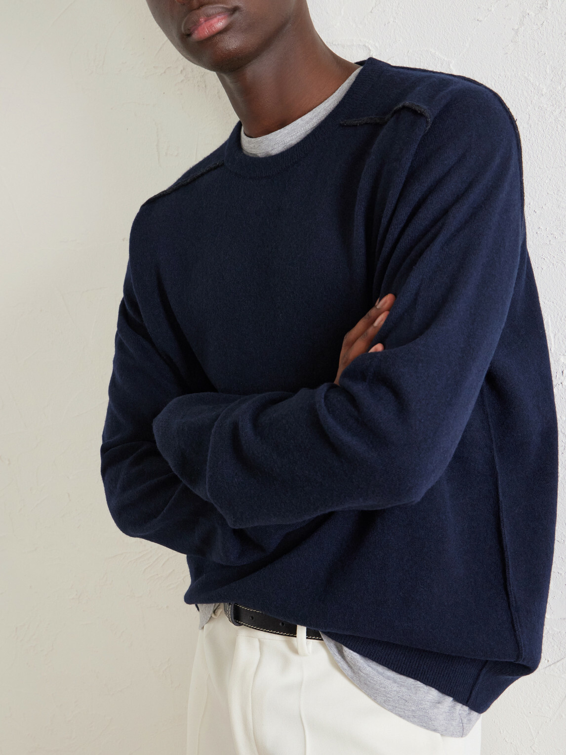 Maison Margiela - Knitted Wool Sweater - Blue