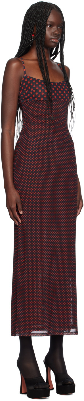 Miaou Black & Red Thais Maxi Dress