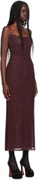 Miaou Black & Red Thais Maxi Dress