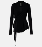 Rick Owens Bow-detail wrap cardigan