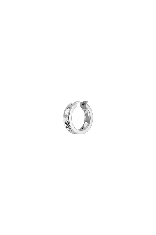 Photo: Diesel Stainless Steel Hoop Earring - Earrings - Unisex - Silver