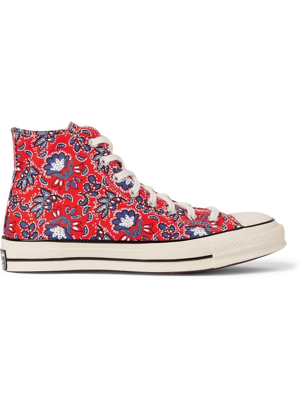 Photo: CONVERSE - Chuck 70 Paisley-Print Canvas High-Top Sneakers - Red