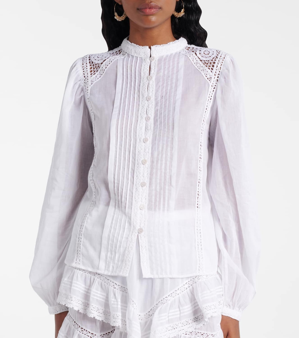 Marant Etoile Greicy open-knit cotton blouse