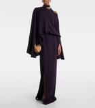 Taller Marmo Brooks scarf-detail crêpe cady gown