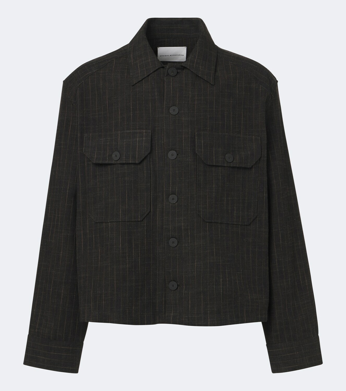 Studio Nicholson Kelver striped cotton and wool-blend jacket