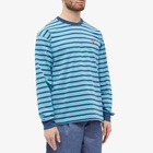 Human Made Men's Long Sleeve Stripe T-Shirt in Blue