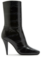 Givenchy Sliced 95 Glossed Leather Ankle Boots Black