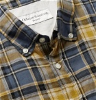 Officine Generale - Button-Down Collar Checked Cotton-Blend Shirt - Yellow