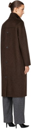 LISA YANG Brown Doublé Button Coat