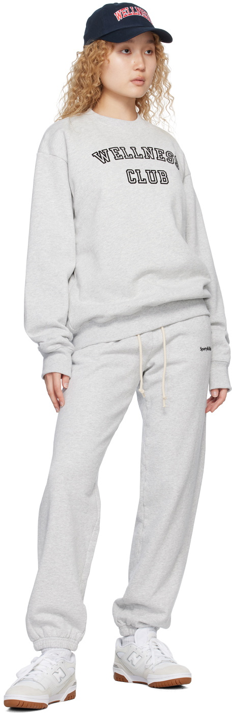 ★Sporty & Rich★ Wellness Club Sweatshirt Gray CR761HG CR76 Sporty & Rich Gray 'Wellness Club' Sweatshirt Sporty & Rich