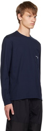 Comme des Garçons Homme Navy Printed Long Sleeve T-Shirt