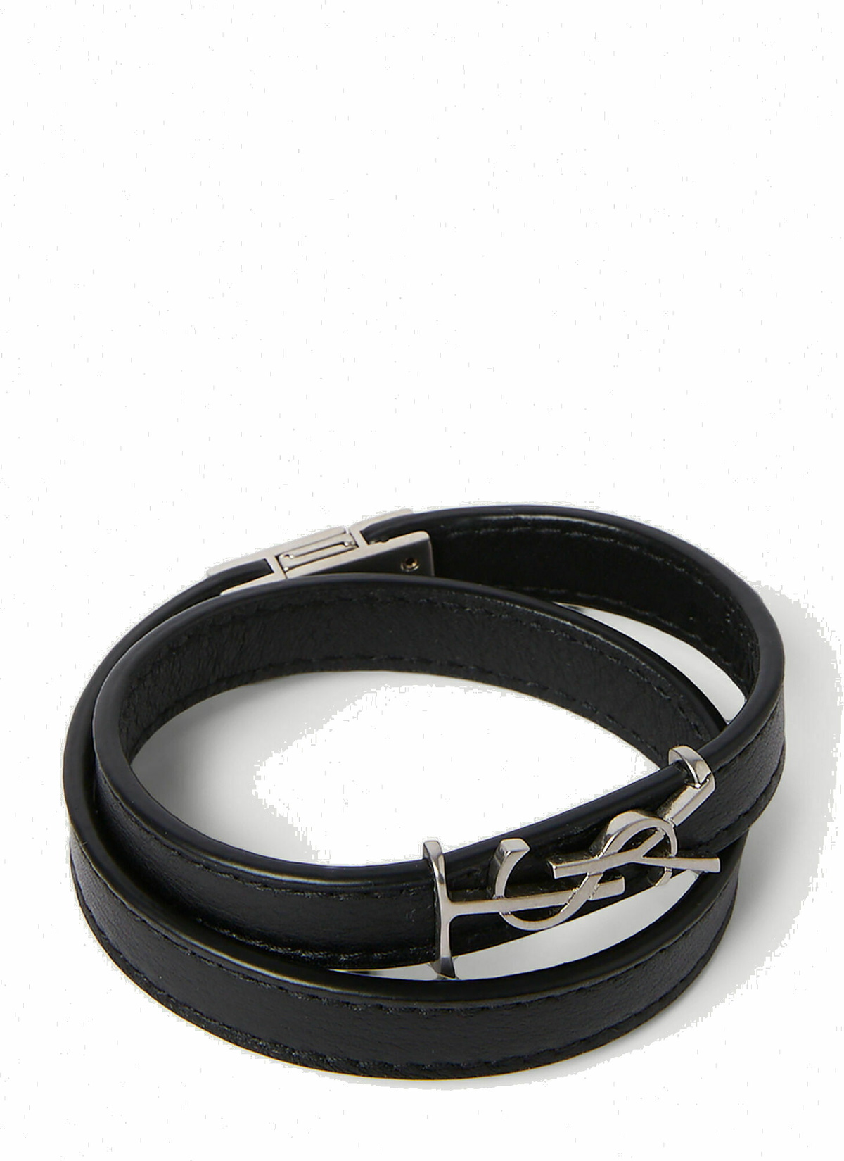 ブレスレット Saint Laurent Black fabric bracelet YSL Bracelet in Black Saint Laurent