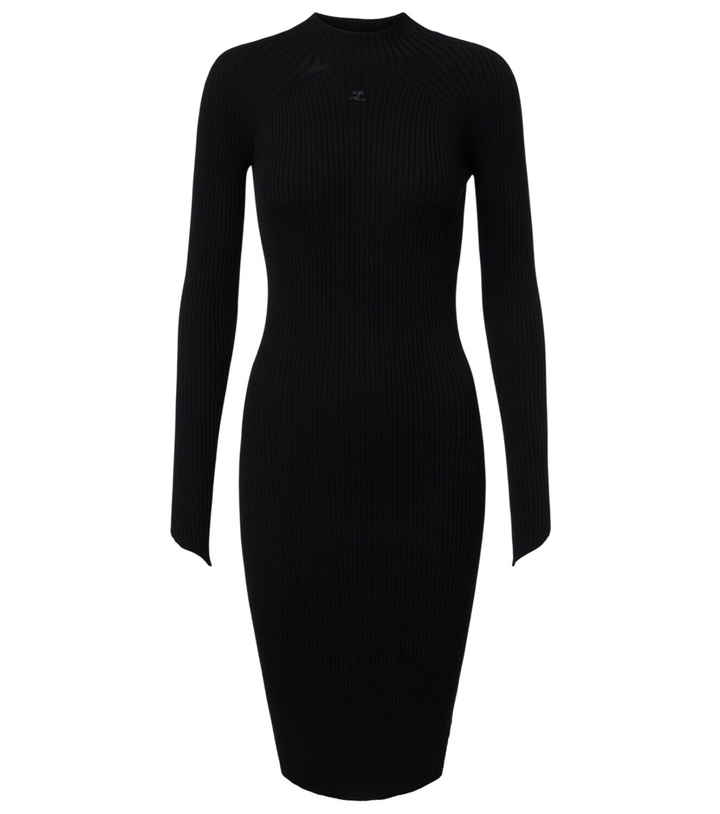 Photo: Courrèges Ribbed-knit jersey mini dress