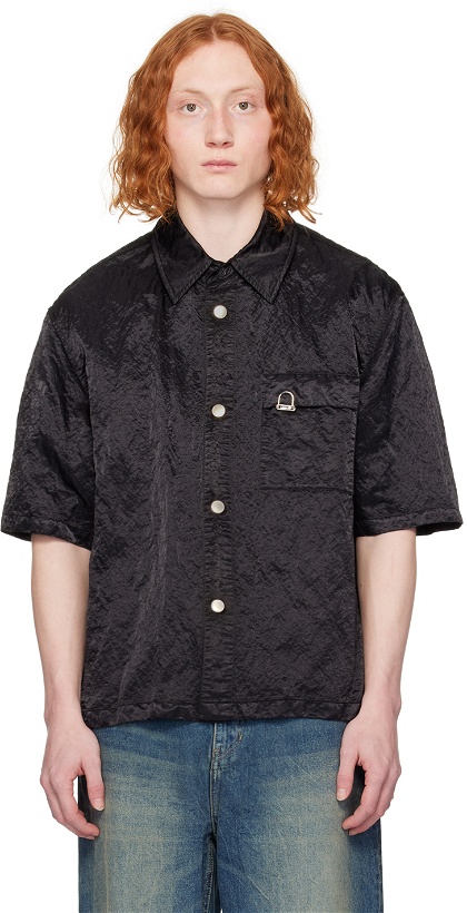 Photo: Solid Homme Black Garment-Dyed Shirt