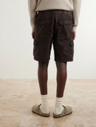 James Perse - Straight-Leg Stretch Cotton-Poplin Shorts - Brown