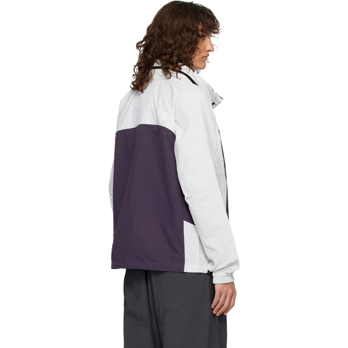 The North Face White & Purple HKe Utility Wind Jacket
