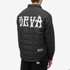 Deva States Men's Bones Quilted Shirt Jacket in Black
