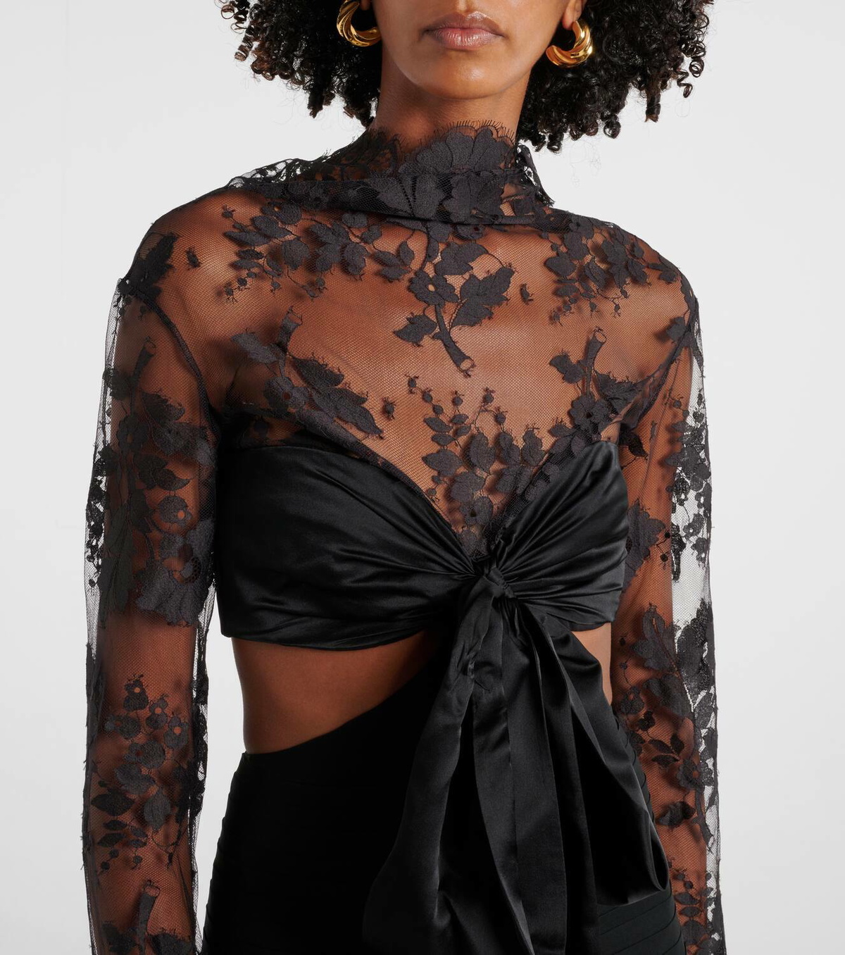 【Zimmermann】ILLUSTRATION FLOUNCE GOWN レース シルクガウン Zimmermann Illustration Flounce lace-trimmed silk gown