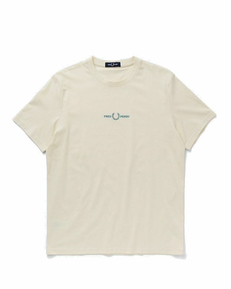 Photo: Fred Perry Embroidered Tee Beige - Mens - Shortsleeves