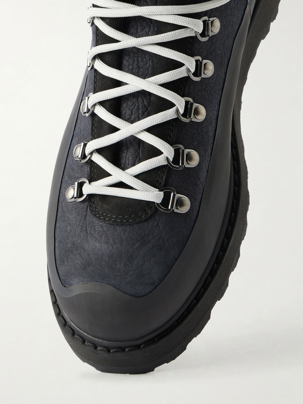 Diemme - Roccia Vet Rubber-Trimmed Leather Hiking Boots - Black