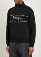 Malbon Grateful Dead Printed Half-zip Cotton Sweatshirt Black