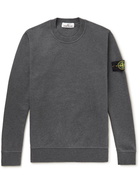 Stone Island - Logo-Appliquéd Cotton-Jersey Sweatshirt - Gray