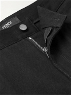 FENDI - Slim-Fit Logo-Embroidered Denim Jeans - Black - UK/US 32