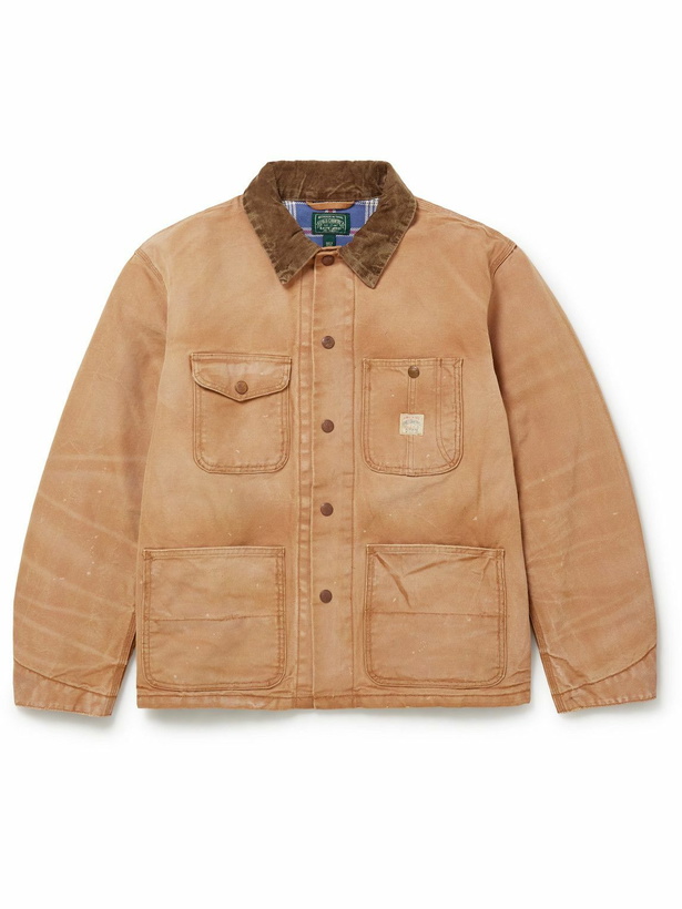 Photo: Polo Ralph Lauren - Polo Country Corduroy-Trimmed Distressed Recycled-Canvas Chore Jacket - Neutrals