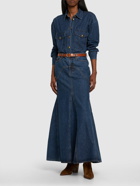 ZIMMERMANN - Luminosity Cotton Denim Maxi Skirt