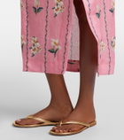 Agua by Agua Bendita Tierra floral linen beach cover-up