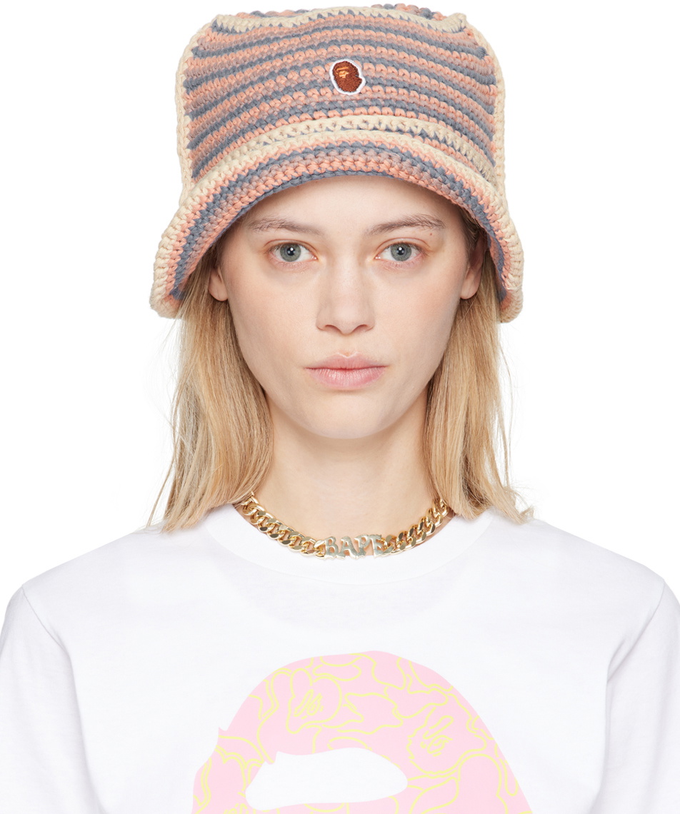 BAPE Purple & Pink Multi Hoop Knit bucket hat A Bathing Ape
