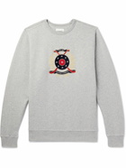 Pop Trading Company - Logo-Embroidered Cotton-Blend Jersey Sweatshirt - Gray