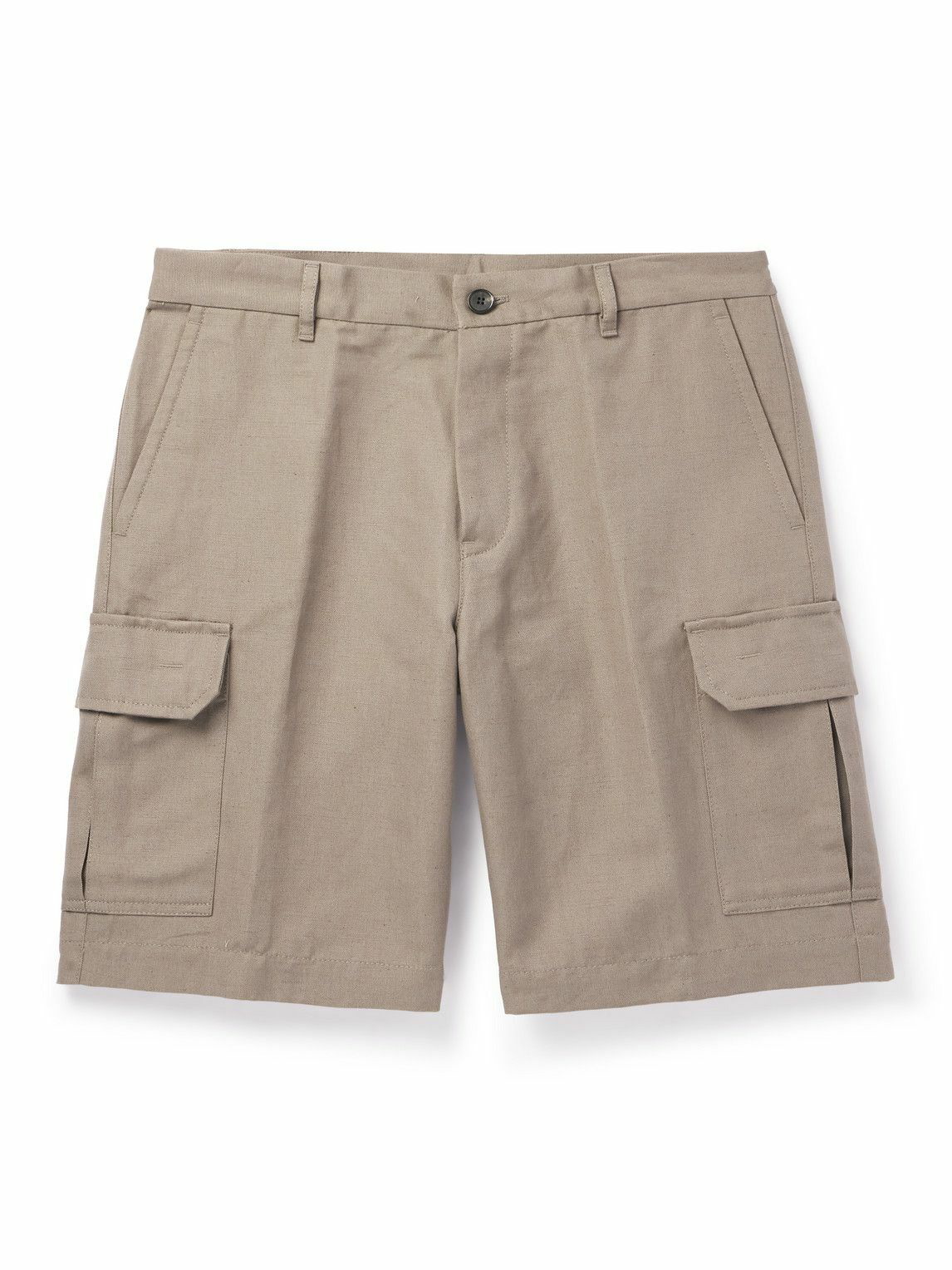 Loro Piana - Straight-Leg Cotton and Linen-Blend Cargo Shorts - Brown ...