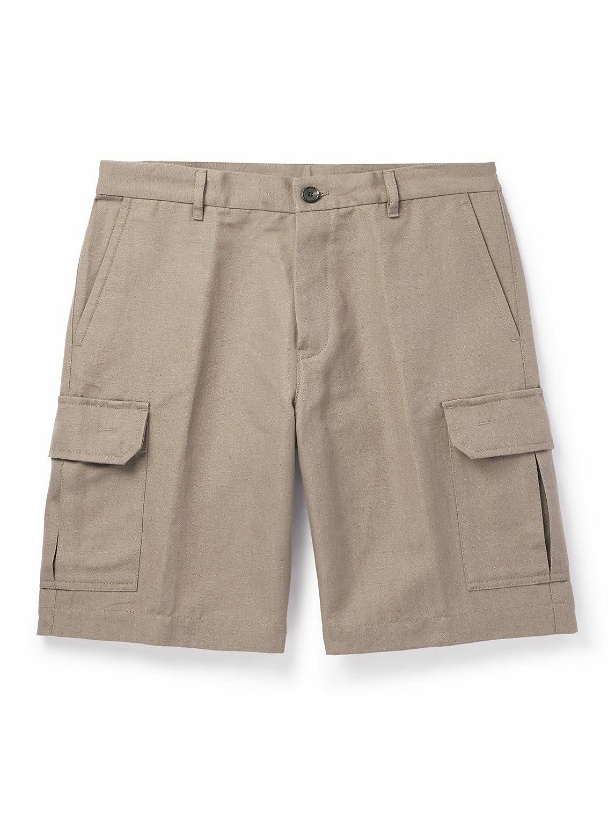 Photo: Loro Piana - Straight-Leg Cotton and Linen-Blend Cargo Shorts - Brown