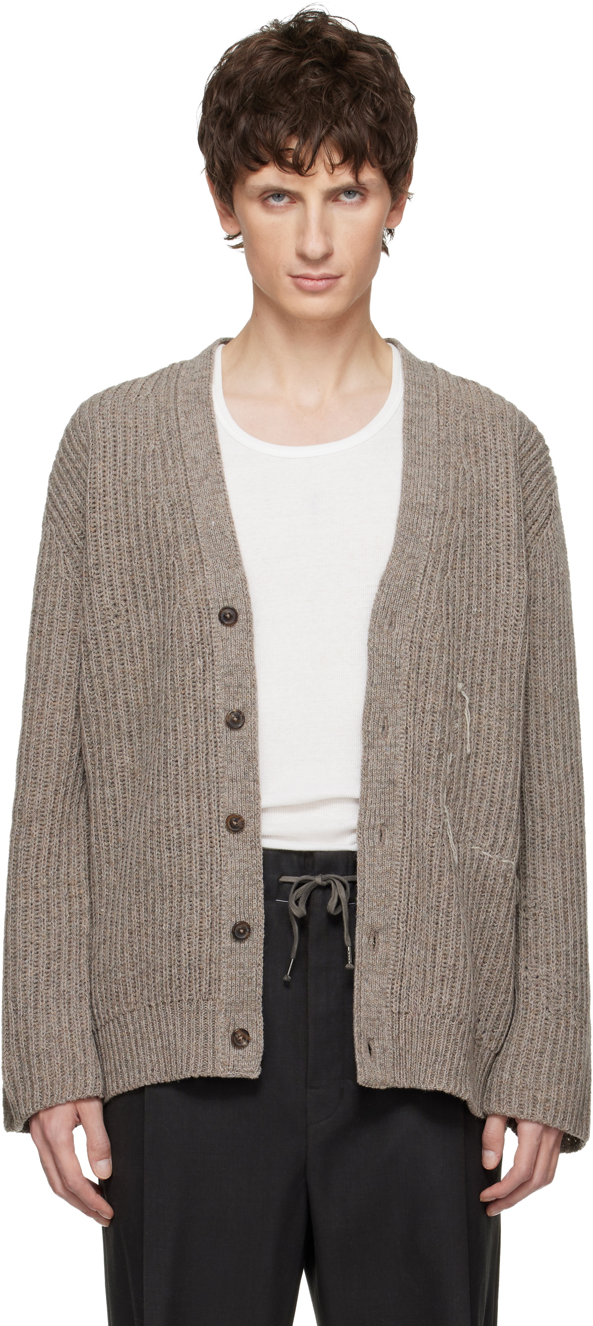 Maison Margiela 14 Classic Rib Knit Zip Cardigan Maison Margiela