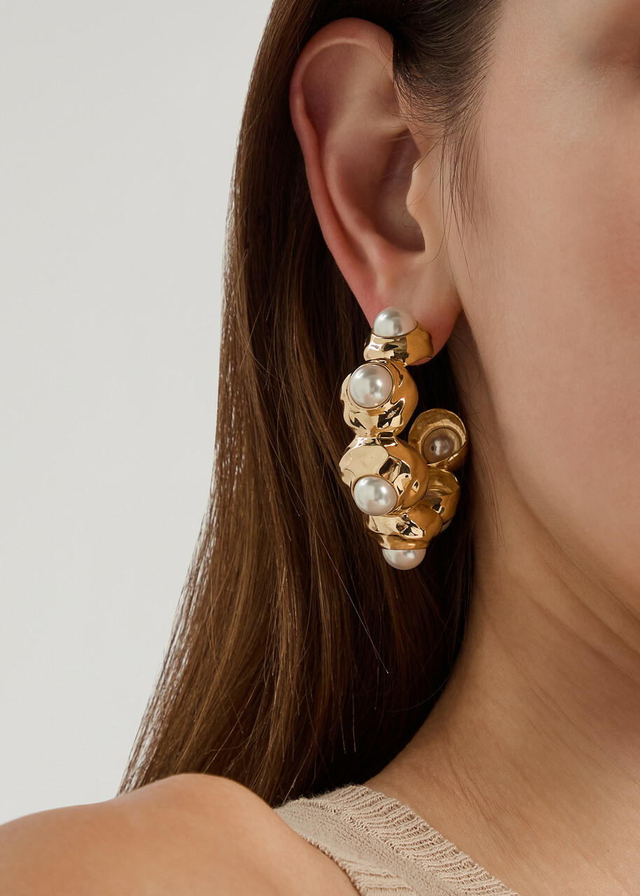 Joanna Laura Constantine Statement 18kt Gold-plated Hoop Earrings - One Size