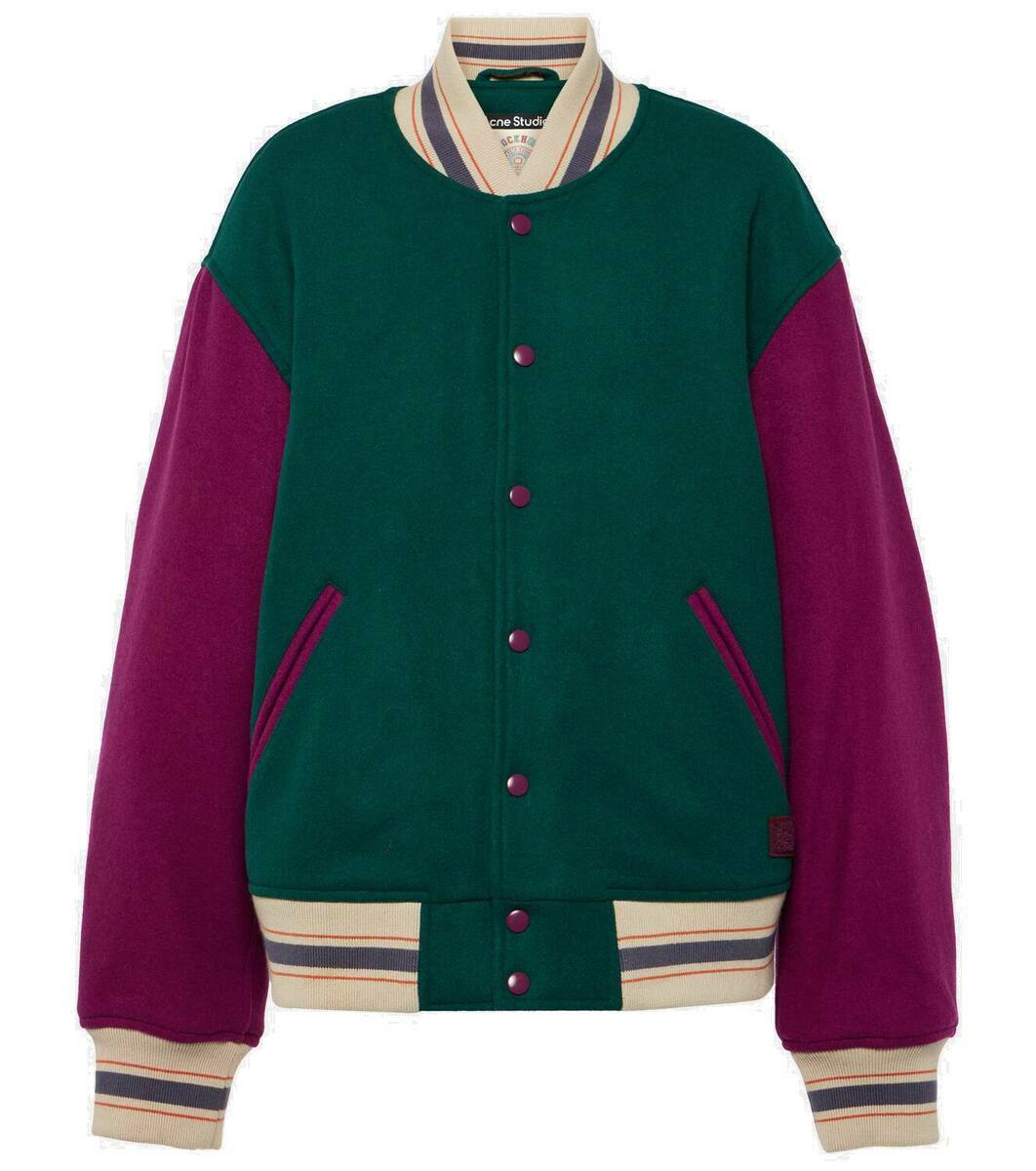 Acne Studios Wool-blend varsity jacket Acne Studios