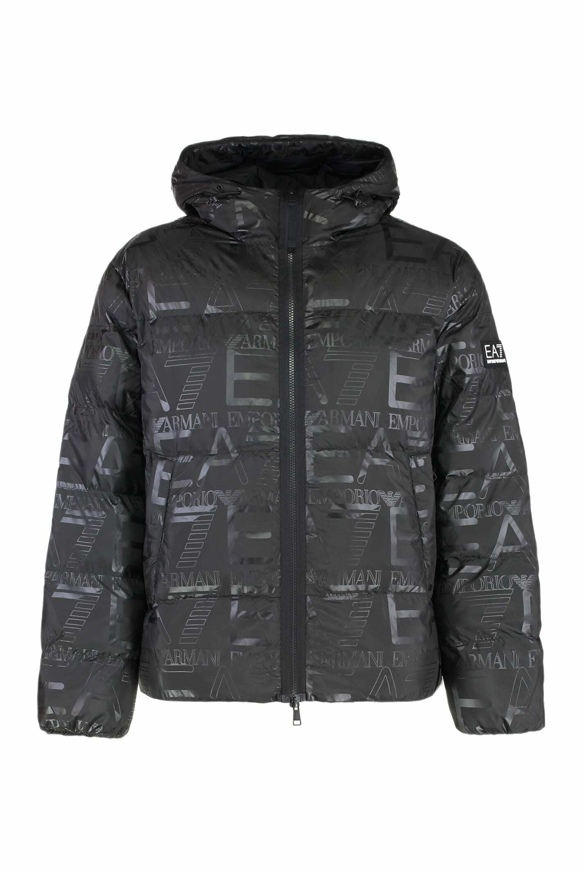 EA7 Hooded Full-zip Down Jacket