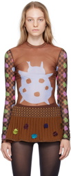 ANDREJ GRONAU SSENSE Exclusive Brown Long Sleeve T-Shirt