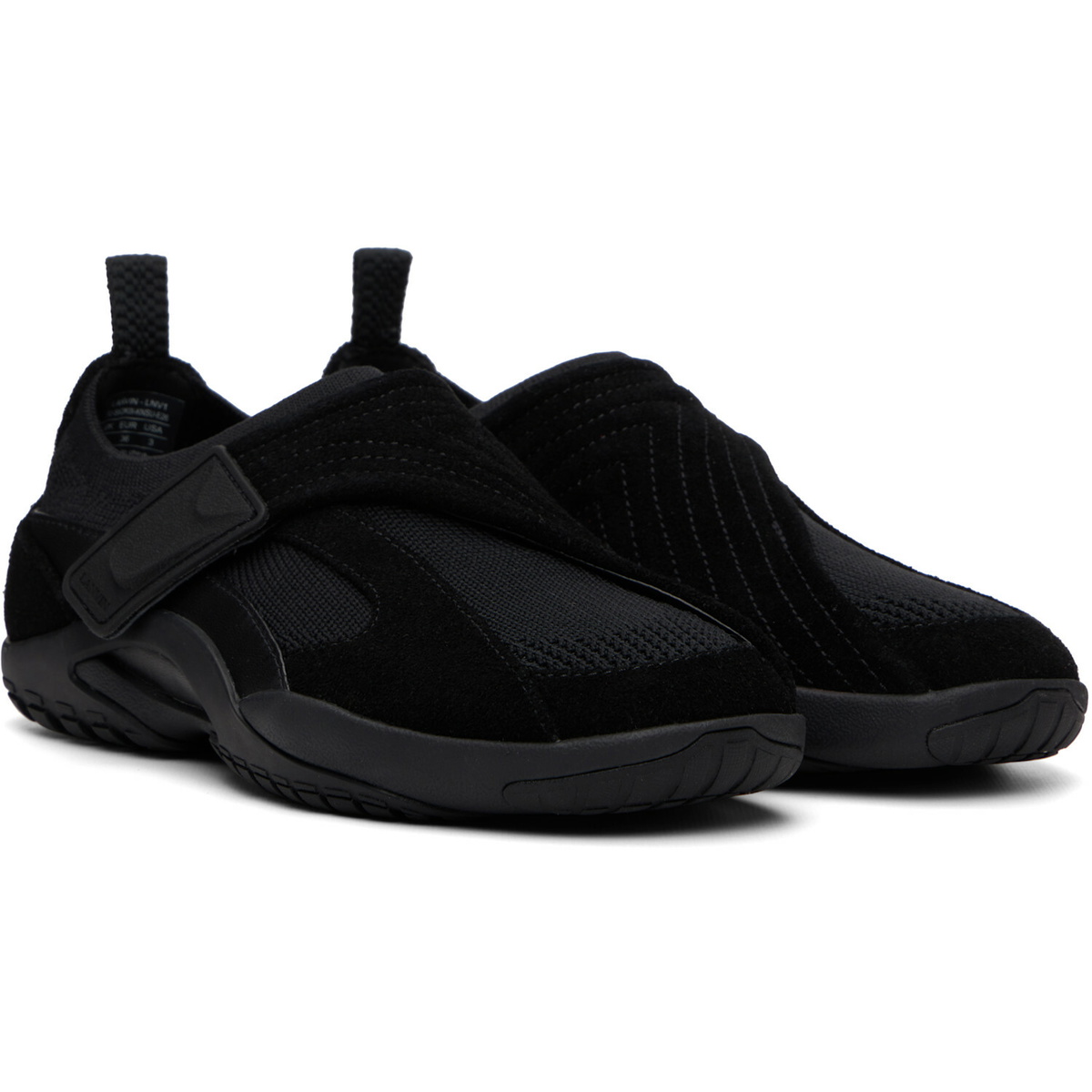 Lanvin Black LNV1 Knit & Suede Sneakers