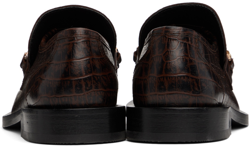 Ernest W. Baker Brown Braided Chain Loafers