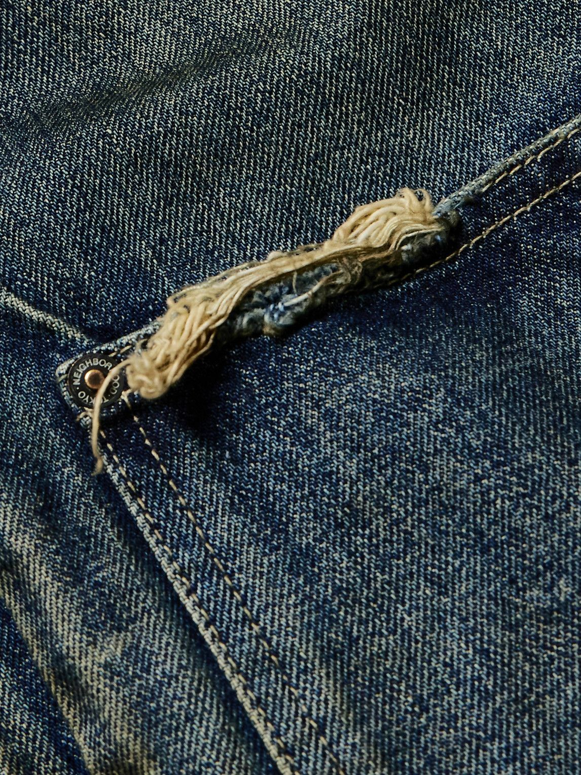 Neighborhood - Savage Type-1 Distressed Denim Jacket - Blue