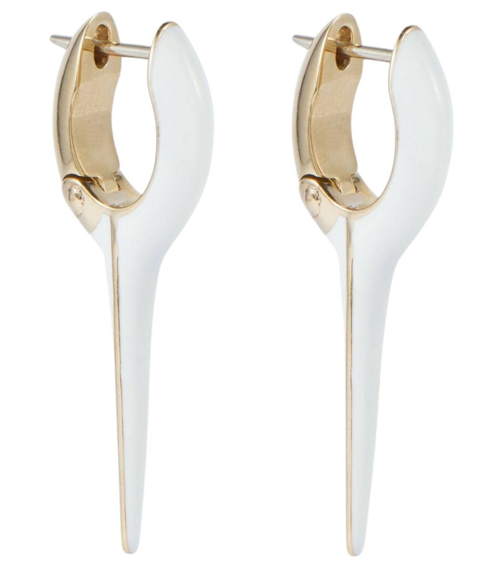 Photo: Melissa Kaye Lola Needle 18kt gold earrings