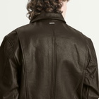 Deadwood Men's Wingman Leather Bomber Jacket in Brown