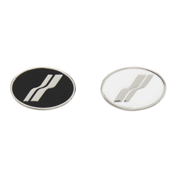 Photo: We11done Silver Oval Logo Brooch Set