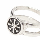 Heresy Men's Compass Ring in Oxidised Silver