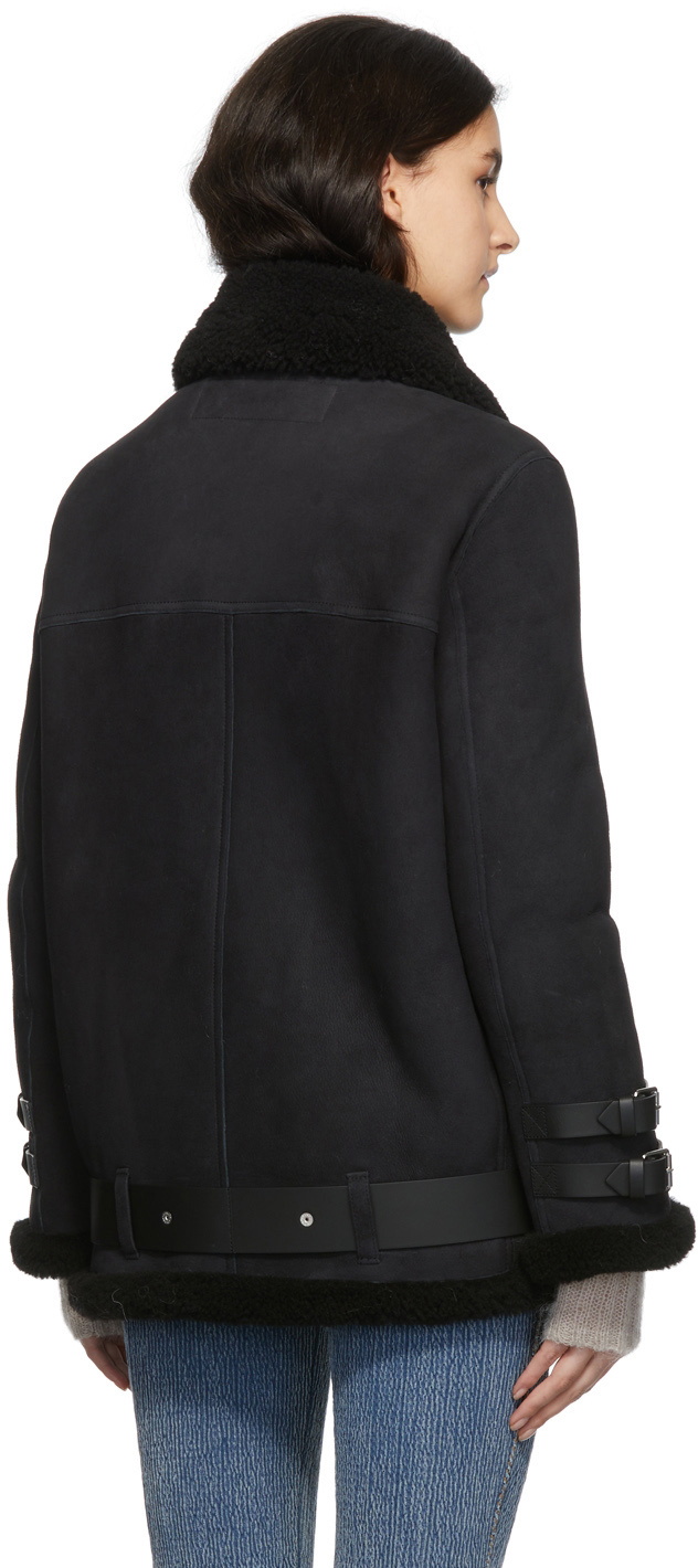 Acne Studios Black Shearling Velocite Jacket