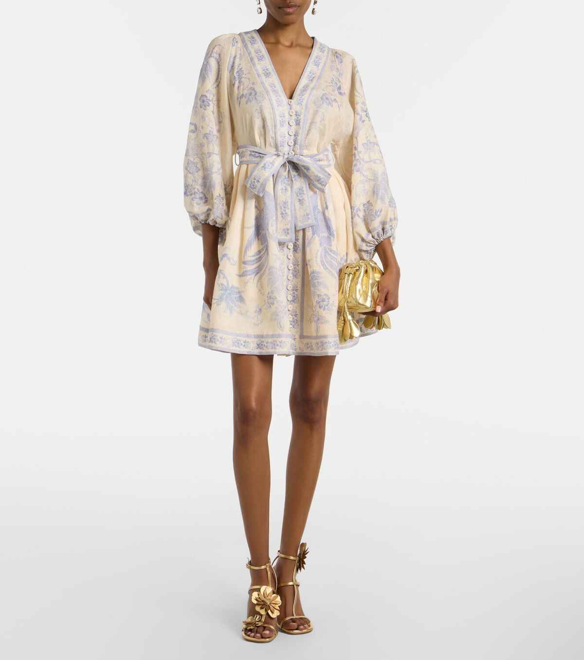 Zimmermann Indra floral linen minidress