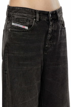 Diesel Relaxed Jeans Low Waist 1996 D-Sire, Black/Dark grey, Button fly