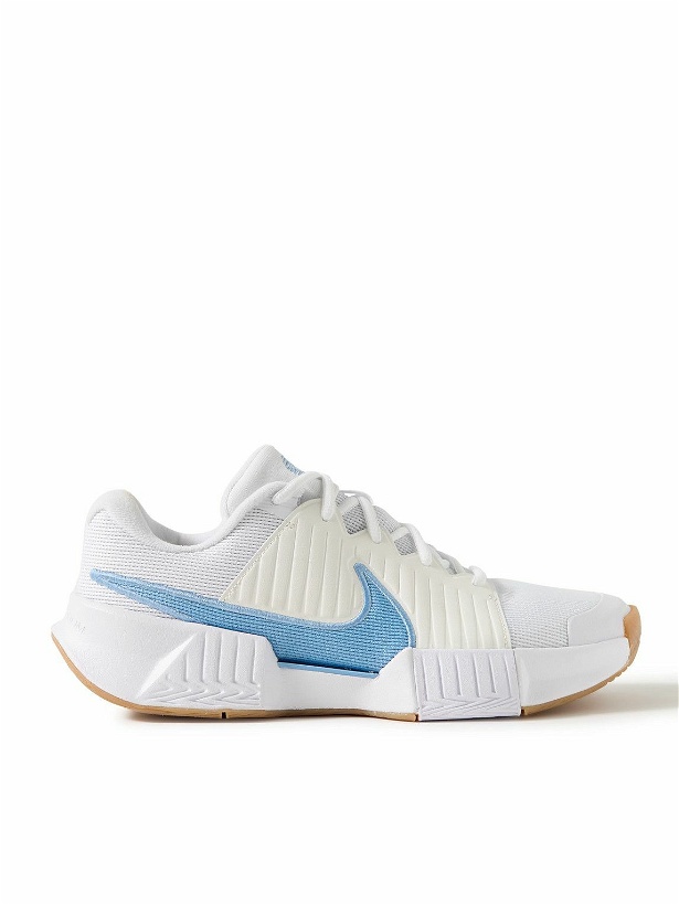 Photo: Nike Tennis - GP Challenge Pro Rubber-Trimmed Faux Suede and Mesh Sneakers - White